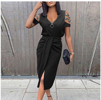 Gwenaelle | Women's V-Neck Elegant Chic Dress