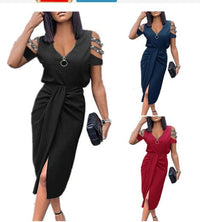 Gwenaelle | Women's V-Neck Elegant Chic Dress
