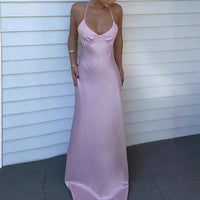 Gwyneth | Women's V-Neck Elegant Maxi Dress in Light Purple