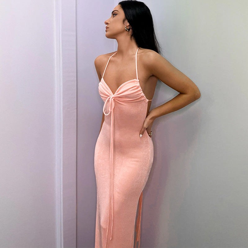 Hannah | Women's Drawstring Elegant Maxi Dress
