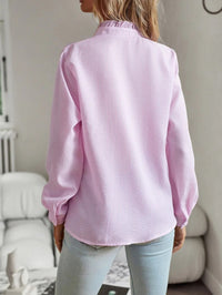 Harriet | Women's Ruffle Front Button Blouse