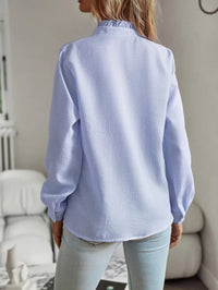 Harriet | Women's Ruffle Front Button Blouse