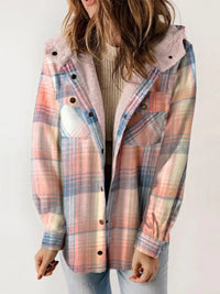 Harriette | Women's Centered Button-front Opening Jacket in Pink