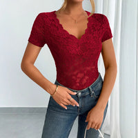 Hattie | Women's V-Neck Lace Elegant Top