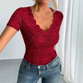 Hattie | Women's V-Neck Lace Elegant Top