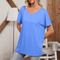 Hedvig | Women's Asymmetric Oversized T-Shirt in Light Blue
