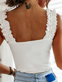 Hedwig | Women's Ruffle Strap Cropped Blouse