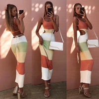 Helewise | Women's Striped Maxi Skirt