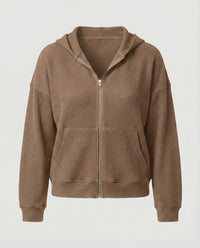 Helvetia | Women's Zip Hoodie in Khaki