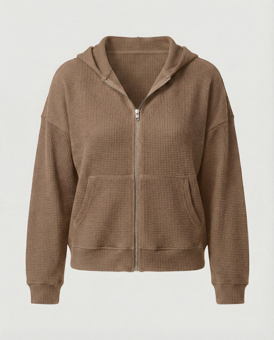 Helvetia | Women's Zip Hoodie in Khaki