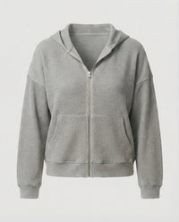 Helvetia | Women's Zip Hoodie in Light Gray