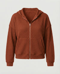 Helvetia | Women's Zip Hoodie in Orange