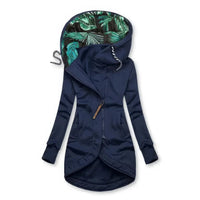 Helvia | Women's Contrast Printed Lining Jacket in Blue