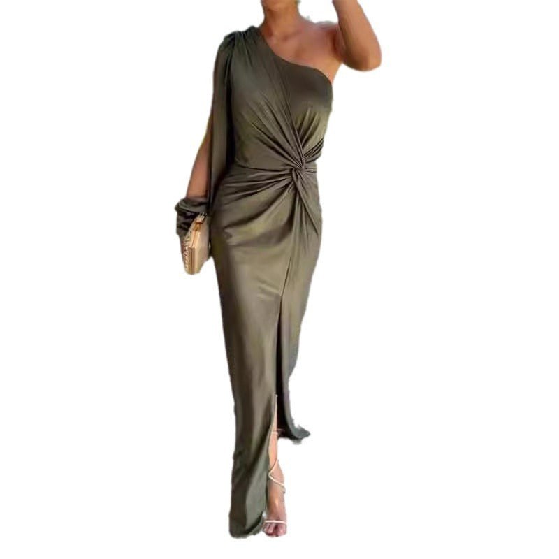 Henrietta | Women's Asymmetric Slit Elegant Wrap Dress