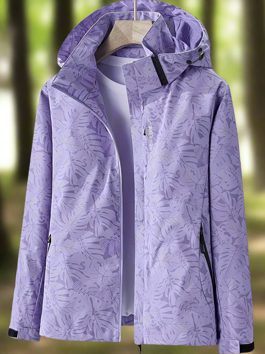 Henriette | Women's Full-length Zipper Closure Jacket in Purple