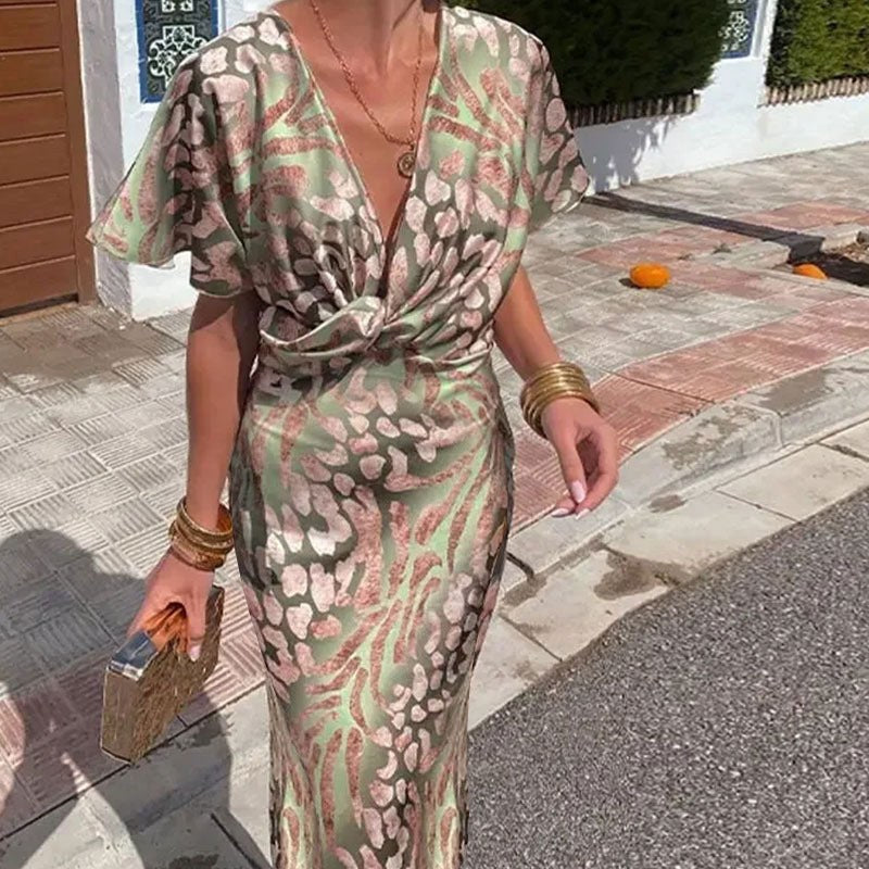 Hester | Women's Elegant Wrap Dress in As Shown