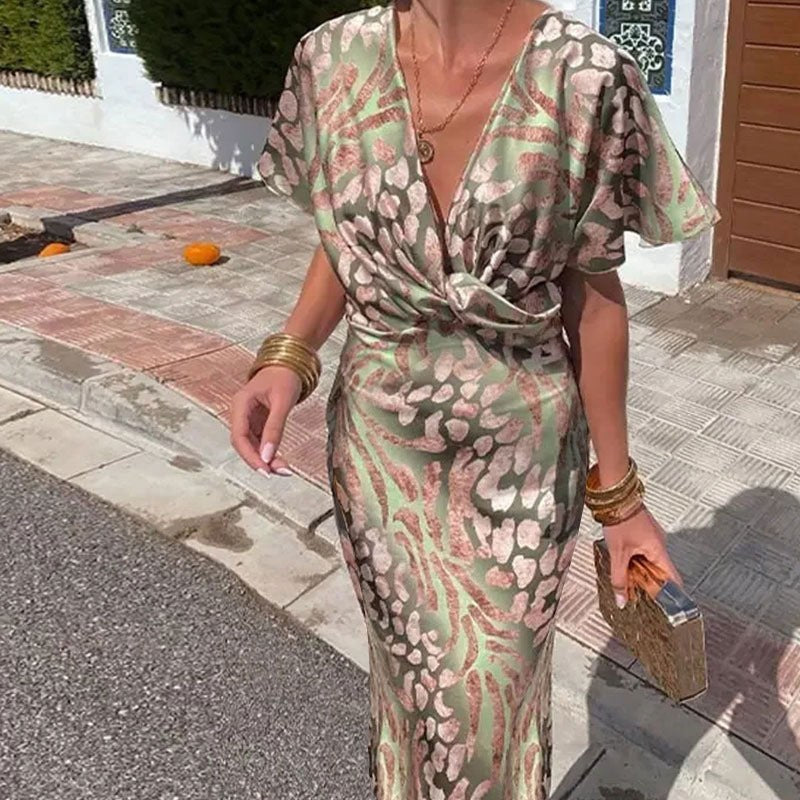Hester | Women's Elegant Wrap Dress in As Shown