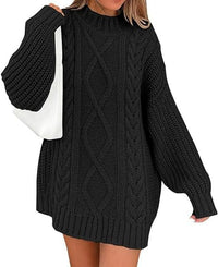 Hilda | Women's Asymmetric Knit Sweater in Black