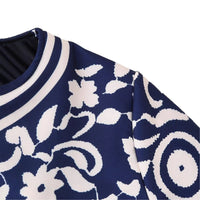 Hilda | Women's Floral Elegant Jacket in Dark Blue