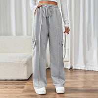 Hildeburg | Women's Elastic Waist Pockets Comfortable Pants – Dress Pants in Gray