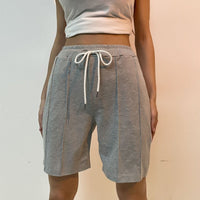 Hildemar | Women's Elastic Waist Comfortable Shorts in Light Gray