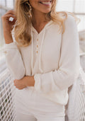 Hiltrude | Women's Button-Front Hooded Hoodie