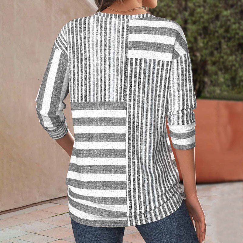 Hollis | Women's Striped Three-Quarter Sleeve Blouse
