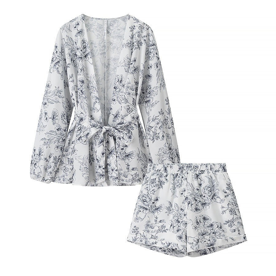 Hollis | Women's Floral Pajama Set in Anzug