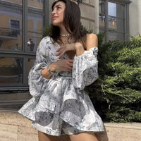 Hollis | Women's Floral Pajama Set in Anzug
