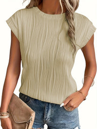 Honor | Women's Textured Elegant Top in Khaki