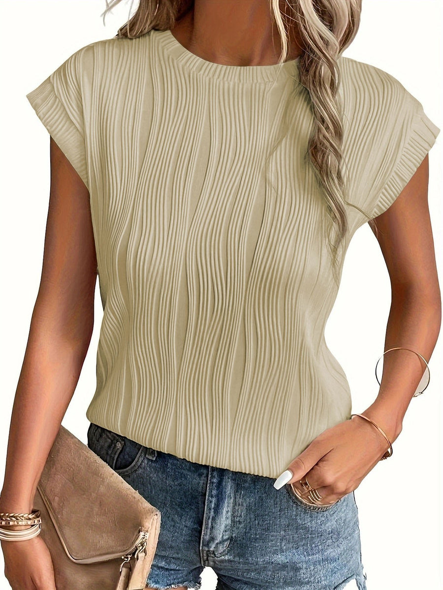 Honor | Women's Textured Elegant Top in Khaki