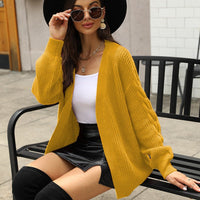 Honor | Women's Voluminous Knit Modern Cardigan in Ginger