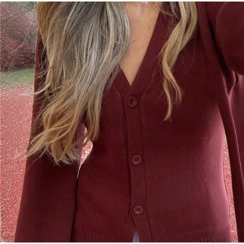 Honora | Women's Knit Cardigan in Red