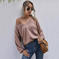 Honoria | Women's V-Neck Oversized Sweater in Black