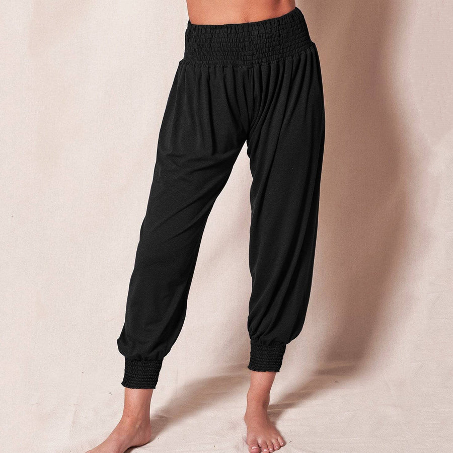 Honorine | Women's Elastic Waist Comfortable Casual Pants – Dress Pants in Black