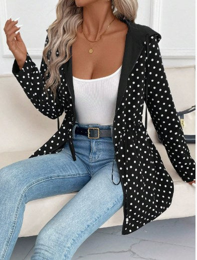 Hypatia | Women's Hooded Lined Design Jacket in Black B