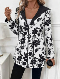 Hypatia | Women's Hooded Lined Design Jacket in White