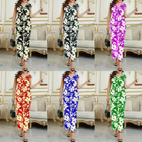 Iantha | Women's V-Neck Floral Elegant Maxi Dress