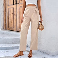 Iantha | Women's Drawstring Comfortable Pants – Dress Pants in Apricot