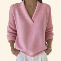 Ida | Women's V-Neck Long Sleeve Blouse in Pink