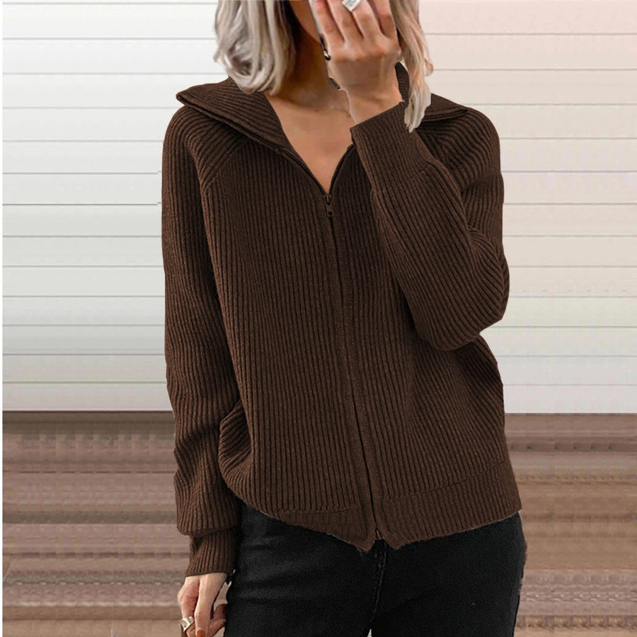 Idunn | Women's Zip Comfortable Knit Cardigan
