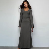 Ilaire | Women's Maxi Dress in Dark Gray