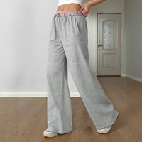 Ilaire | Women's Elastic Waist Comfortable Casual Pants – Dress Pants in Light Gray