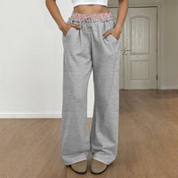 Ilaire | Women's Elastic Waist Comfortable Casual Pants – Dress Pants in Light Gray