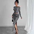 Ilaria | Women's Asymmetric Bodycon Two-Piece Set