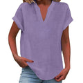 Ilaria | Women's V Neck Short Sleeve Blouse