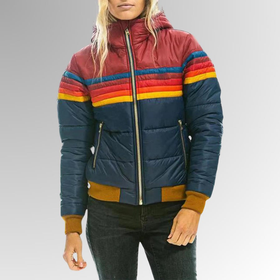 Ilona | Women's Quilted Puffer Style Jacket in Blue