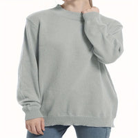 Imelda | Women's Turtleneck Knit Modern Sweater in Gray