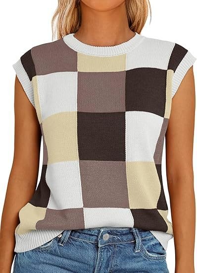 Immaculata | Women's Sleeveless Sweater in Khaki