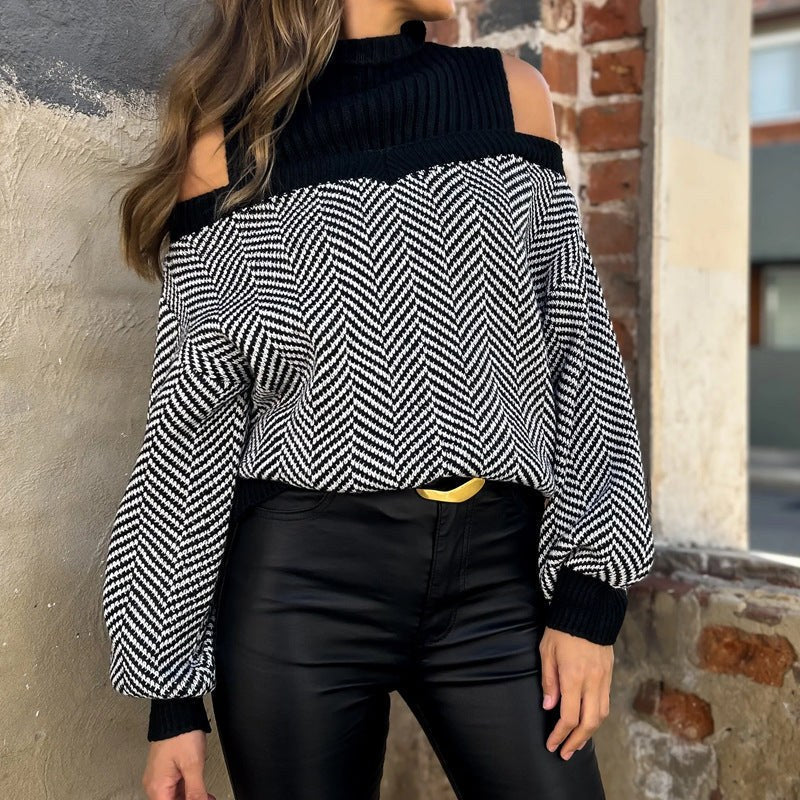 Imogen | Women's Knit Modern Sweater in Black